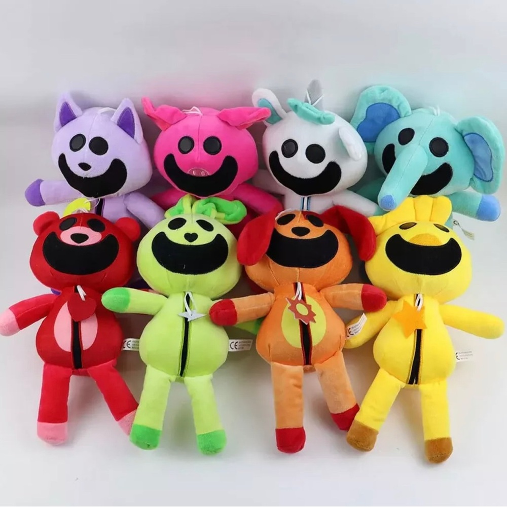 Pack Of 8 Smiling Critters SET Plush Toys Hopscotch Catnap Dogday Doll Toys Gift